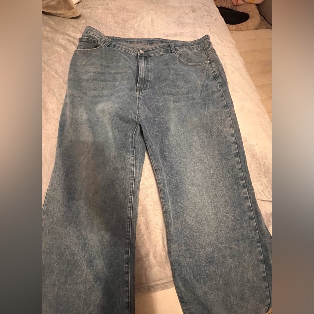 mid wash jeans brand new worn once but washed